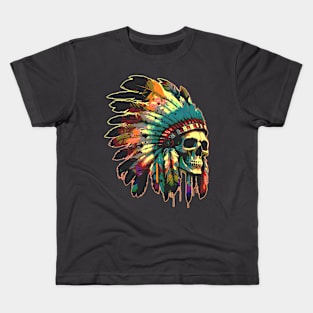 Rising from the Ashes - Feathered Dream Skull Kids T-Shirt